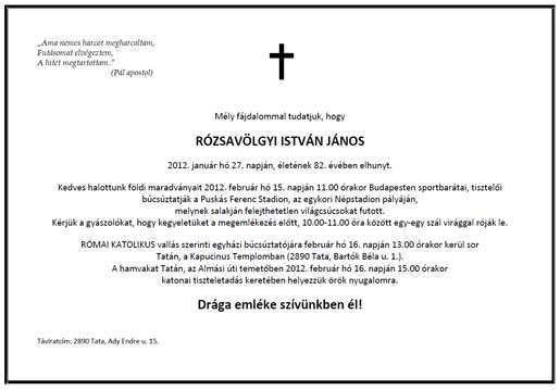 Gyászjelentés Gyászjelentés